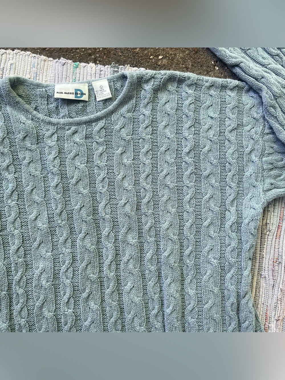 Vtg 90s Paul Harris sweater ramie cotton